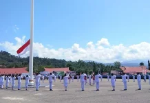 Paskibra Formasi Kalosara Sukses Kibarkan Merah Putih di Konut Paskibra Formasi Kalosara Sukses Kibarkan Merah Putih di Konut