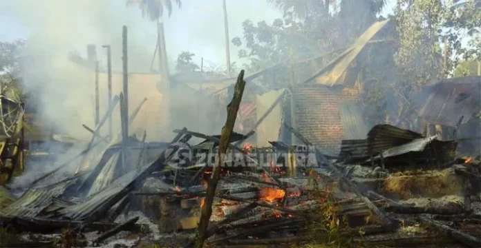 Rumah Kades di Mubar Terbakar