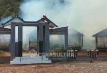 Empat Anjungan Wisata di Tangkeno Ludes Terbakar Empat Anjungan Wisata di Tangkeno Ludes Terbakar