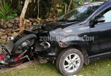 Avanza Seruduk Revo di Muna, Pemotor Luka Parah Avanza Seruduk Revo di Muna, Pemotor Luka Parah