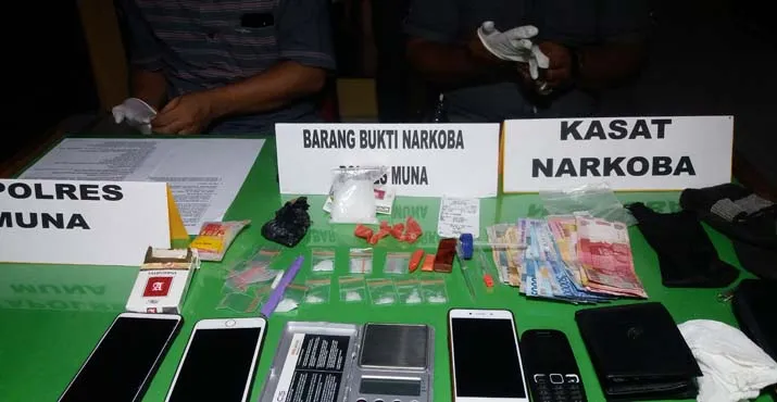 Polres Muna Amankan Pengedar Sabu Jaringan Lapas