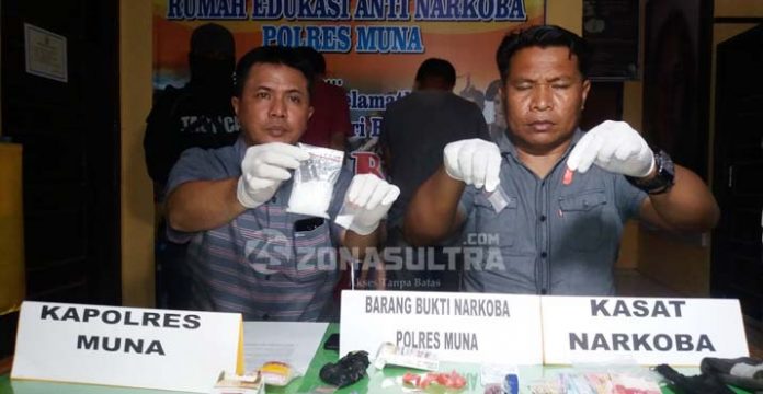 Polres Muna Amankan Pengedar Sabu Jaringan Lapas