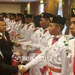 Kukuhkan Paskibraka Sultra, Ini Kata Teguh Setyabudi Kukuhkan Paskibraka Sultra, Ini Kata Teguh Setyabudi