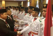 Kukuhkan Paskibraka Sultra, Ini Kata Teguh Setyabudi Kukuhkan Paskibraka Sultra, Ini Kata Teguh Setyabudi