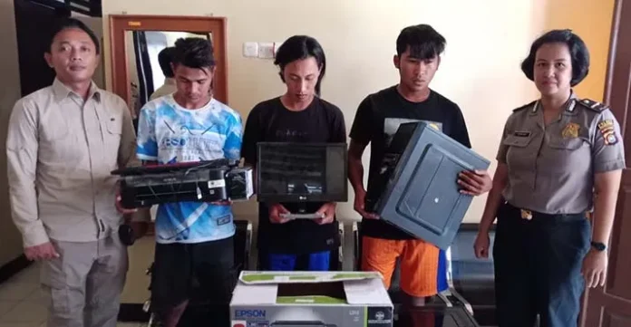 Polres Kolut Bekuk Tiga Spesialis Pencuri Barang Elektronik