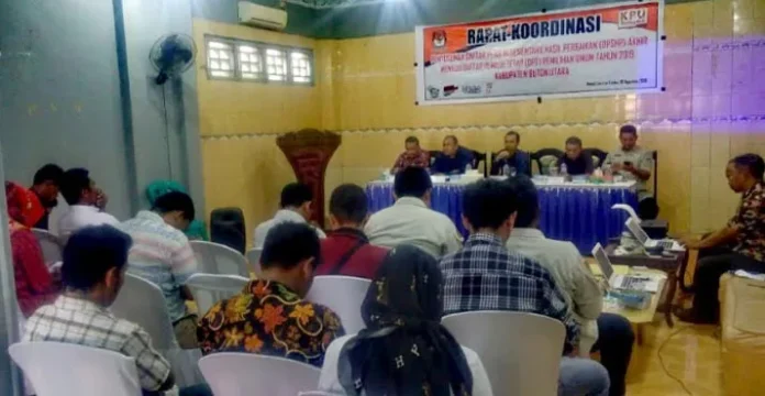 Rakor KPU Butur, Bahas DPSHP Menuju DPT Pemilu 2019