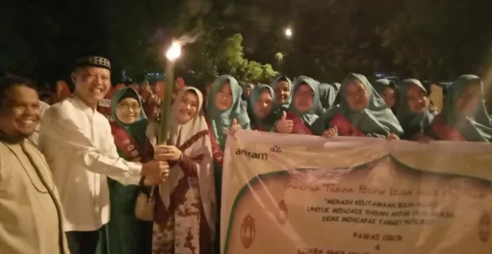 Pawai Obor dan Lomba Sholawat Ramaikan 1 Muharam di ANTAM Pomalaa