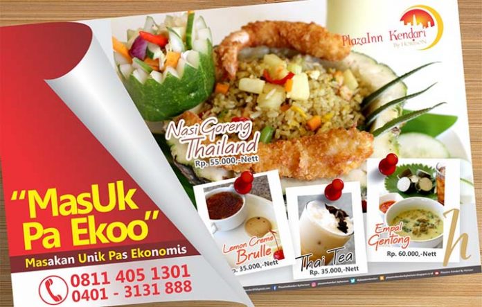 Hanya di Plazainn Kendari, Anda Bisa Nikmati Menu Masuk Pa Eko