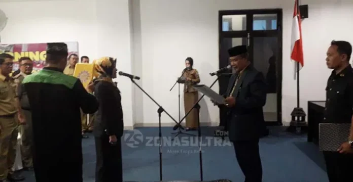 pelantikan konawe Masa Jabatan Pj Sekda Konawe Diperpanjang