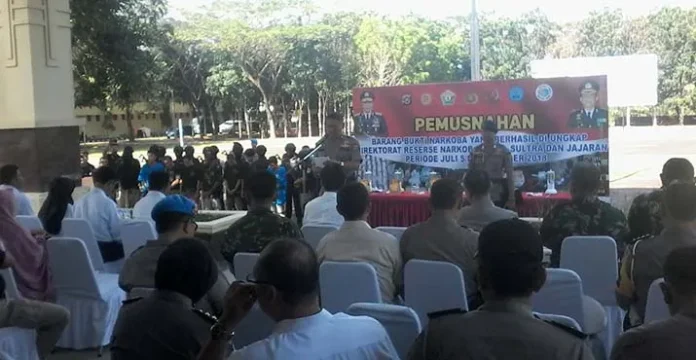 Polda Sultra Musnahkan 1,5 Kg Sabu Senilai Rp2,5 Miliar