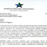Pengelola Pustaka Kabanti Diundang Terima Penghargaan Perpusnas RI Pengelola Pustaka Kabanti Diundang Terima Penghargaan Perpusnas RI