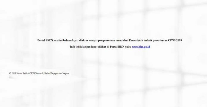 Situs Pendaftaran CPNS Sscn.bkn.go.id Belum Bisa Diakses