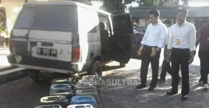 Polda Sultra Tangkap Pengangkut Solar Pakai Mobil Tangki Modivikasi