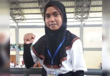 Laga Perdana Popwil NTB, Pesilat Putri Sultra Kalahkan Sulbar Indriani Nurfatima, pesilat putri asal Sulawesi Tenggara (Sultra)