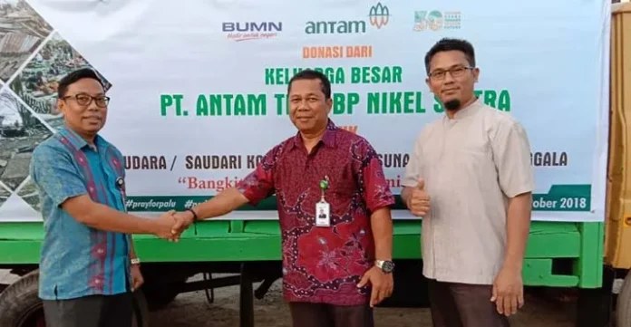 ANTAM Kirim Bantuan ke Lokasi Bencana Sulteng