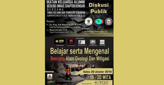 Unhas dan FITK UHO Gelar Diskusi Publik Belajar dan Mengenal Bencana Alam