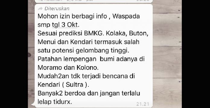 Beredar Info di WA tentang Gempa, BMKG: Jangan Mudah Percaya