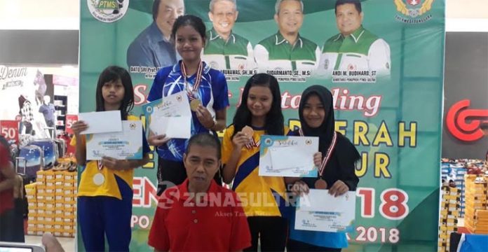 Raih Dua Emas, Kendari Juara Umum Kejurda Tenis Meja