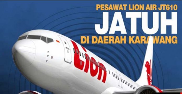 ilustrasi lion air jatuh