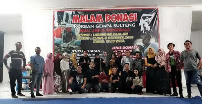 malam_donasi Lewat Bazar dan Seni, 7 Organisasi di Butur Galang Dana untuk Sulteng