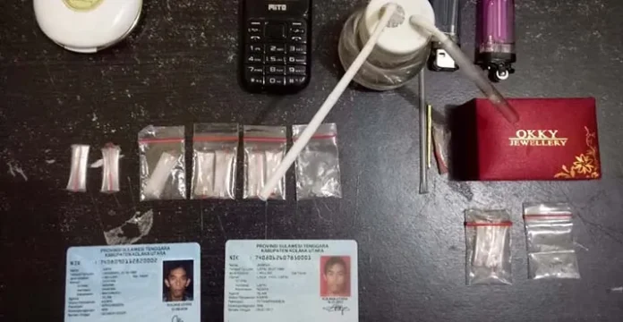 Polisi Bekuk Dua Warga Watunohu Kolut Saat Pesta Sabu