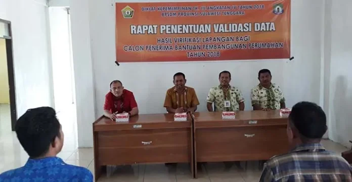 Minim Data Penerima Bantuan, Dinas Perumahan Bombana Bentuk Program Uji Kelayakan