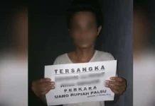 Bayar PSK dengan Uang Palsu, Pria di Kendari Diamankan Polisi Bayar PSK dengan Uang Palsu, Pria di Kendari Diamankan Polisi