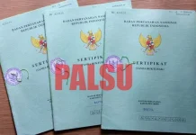 Pemalsuan Surat Tanah, Polda Sultra Tersangkakan Mantan Lurah Mokoau Ilustrasi_sertifikat_tanah_palsu
