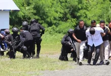 Simulasi Penanganan Teroris di ANTAM UBPN Sultra, Demo Ricuh dan Ledakan Pos Jaga Simulasi Penangan Teroris di ANTAM UBPN Sultra, Demo Ricuh dan Ledakan Pos Jaga