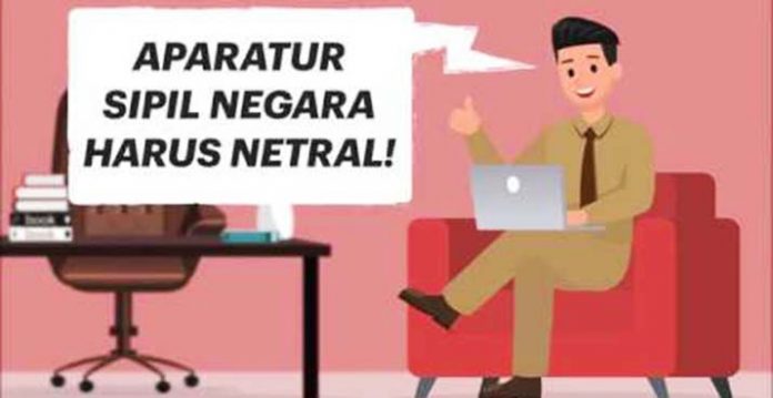 ilustrasi pns, asn netral