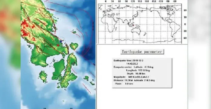 Aktivitas Sesar Kendari Kembali Picu Gempa 2,8 SR