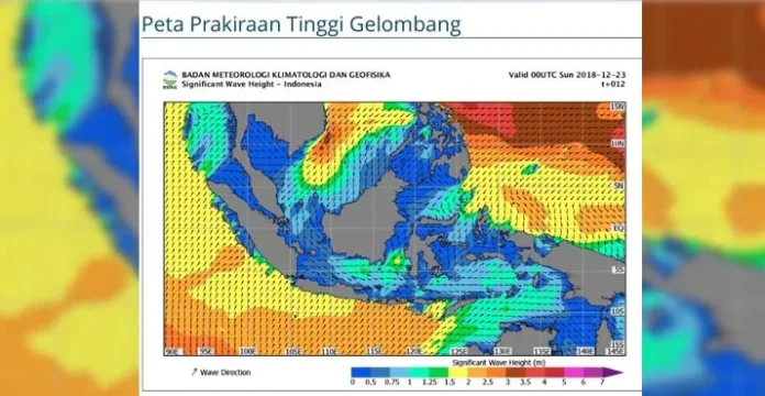 peta_gelombang_tinggi Waspada Gelombang Tinggi Hingga 2,5 Meter di Perairan Baubau dan Wakatobi