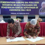 Cegah Korupsi, UHO dan TII Teken MoU Cegah Korupsi, UHO dan TII Teken MoU