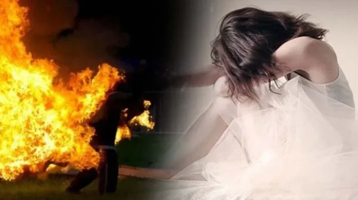 ilustrasi bakar diri