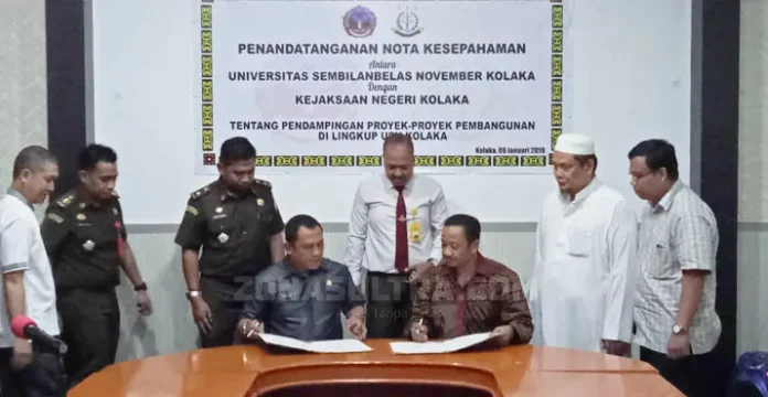 USN dan Kejari Kolaka Teken MoU tentang Pendampingan Proyek SBSN