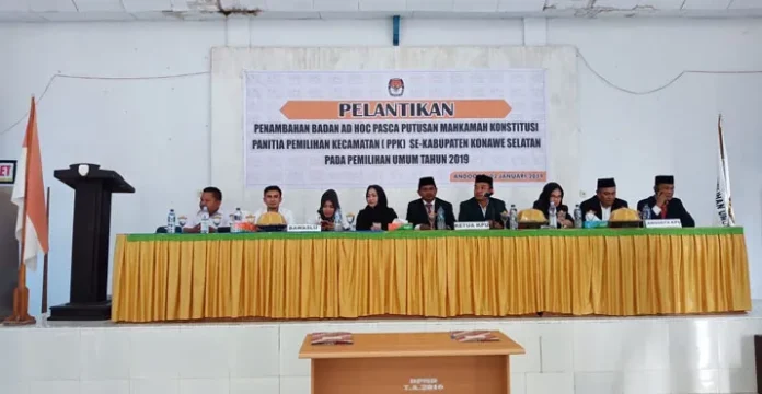 pelantikan_pkk_konsel Ini Tugas PPK Tambahan yang Baru Dilantik KPU Konsel