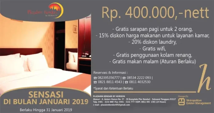 Nginap di PlazaInn Hanya Rp 400 Ribu di Bulan Januari