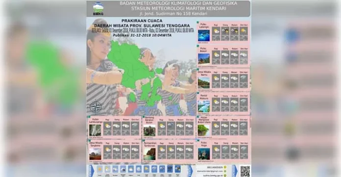 Liburan Tahun Baru? Yuk Cek Dulu Perkiraan Cuaca di Lokasi Wisata Favorit di Sultra Ini