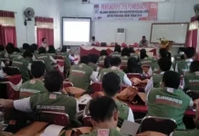 KPU Kolut Kukuhkan 55 Orang Relawan Demokrasi relasi kolaka utara