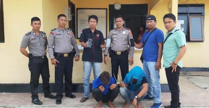 tersangka_curnik_mubar Sering Bobol Kios dan Counter, Dua Siswa SMP Mubar Ditangkap