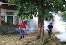 Waspada DBD, Dinkes Muna Lakukan Fogging Waspada DBD, Dinkes Muna Lakukan Fogging