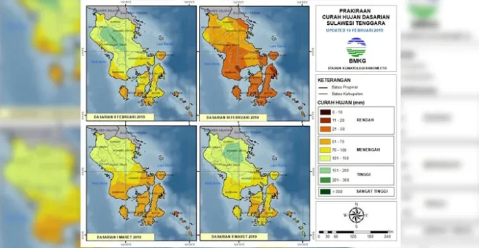 Curah Hujan Tinggi Masih Berpotensi Hingga Maret di Sultra