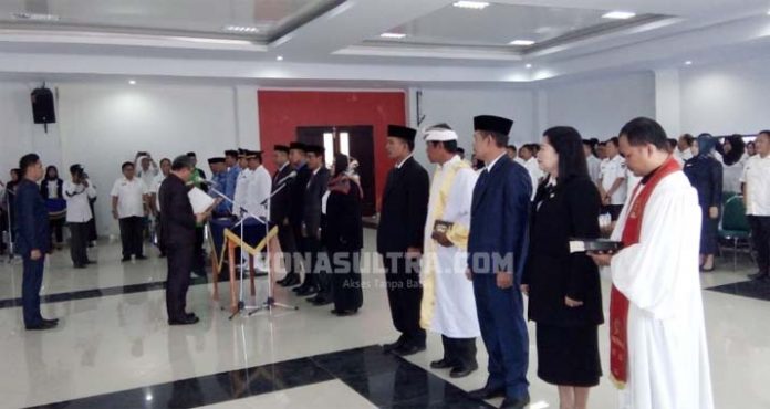 Lantik Pejabat Eselon II dan III, Bupati Koltim Harap Pejabat Baru Bekerja Profesional