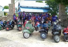 Komunitas Vespa Kendari Jejaki Objek Wisata di Butur Komunitas Vespa Kendari Jejaki Objek Wisata di Butur