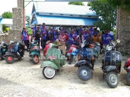 Komunitas Vespa Kendari Jejaki Objek Wisata di Butur Komunitas Vespa Kendari Jejaki Objek Wisata di Butur