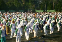 Tanpa Capres dan BPN, Relawan Prabowo Sandi Kendari Gelar Senam Akal Sehat