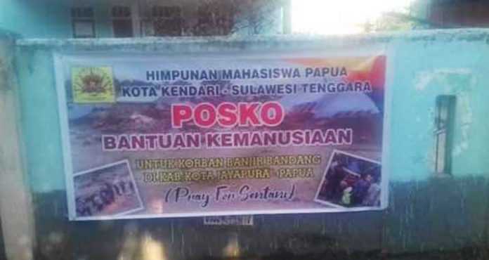 Mahasiswa Papua di Kendari Galang Dana untuk Korban Banjir Sentani