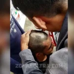 Demi Jokowi, Warga Kendari Gunduli Kepala Bergambar Angka 1 Demi Jokowi, Warga Kendari Gunduli Kepala Bergambar Angka 1