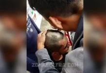 Demi Jokowi, Warga Kendari Gunduli Kepala Bergambar Angka 1 Demi Jokowi, Warga Kendari Gunduli Kepala Bergambar Angka 1