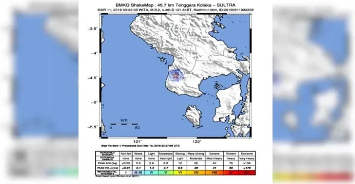 gempa_kolakaa Dini Hari, Gempa 3,2 SR Guncang Kolaka